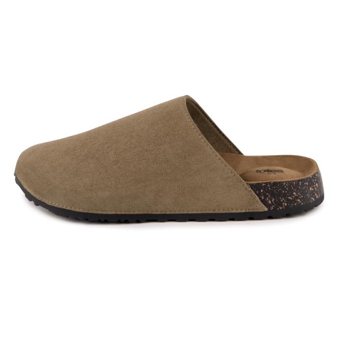 totes® Mens Microsuede Clog Brown Extra Image 2